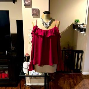 Gorgeous Parker Off the Shoulder Blouse Sz M NWT $228